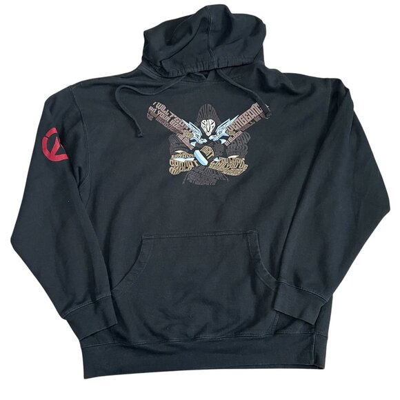 Blizzard World Of Warcraft Hoodie Sweatshirt Men’s Sz L Overwatch Reaper Black - Picture 1 of 9